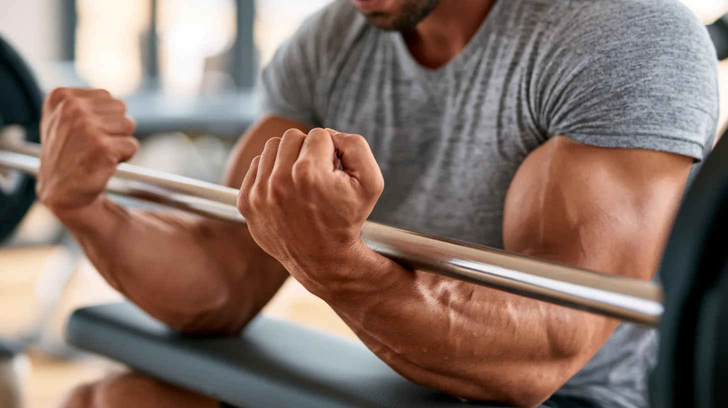 Exercice Curl inversé barre EZ - Avant-bras